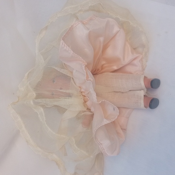 Collectible Vintage Nancy Ann Storybook Bisque Frozen Legs Doll Pink - Picture 5 of 12